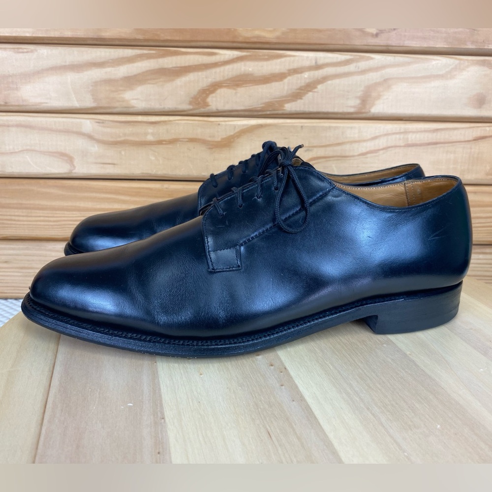 Classic Black Leather Derby Shoes for Men